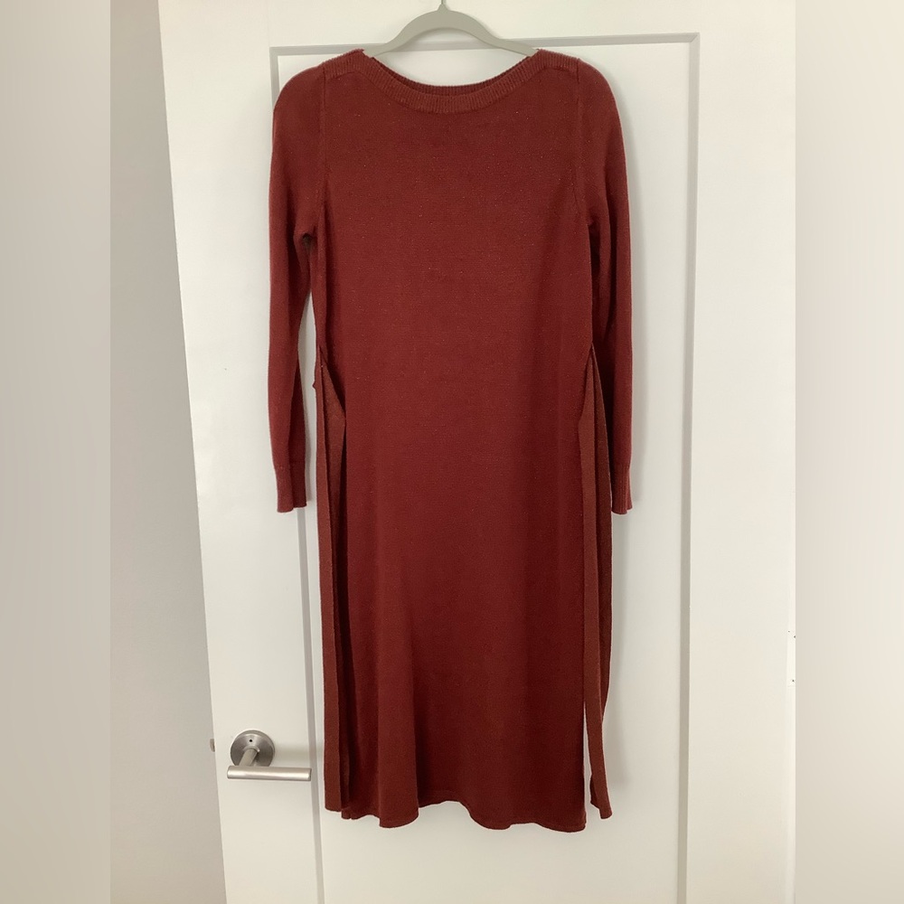 ❤️🌸Banana Republic Red Mock Neck Long Sleeve Sweater Dress🍀💕